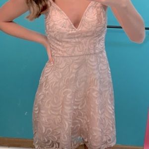 JC Pennys short pink sparkly dress